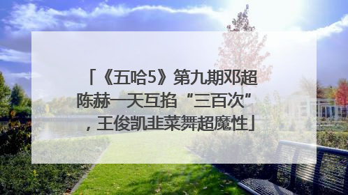 《五哈5》第九期邓超陈赫一天互掐“三百次”，王俊凯韭菜舞超魔性
