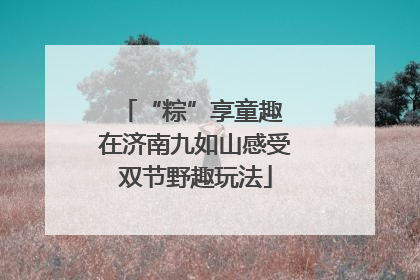 “粽”享童趣 在济南九如山感受双节野趣玩法