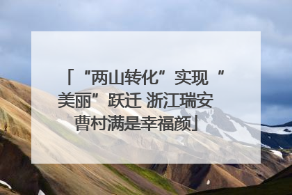 “两山转化”实现“美丽”跃迁 浙江瑞安曹村满是幸福颜