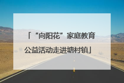 “向阳花”家庭教育公益活动走进塘村镇