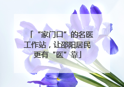 “家门口”的名医工作站，让邵阳居民更有“医”靠