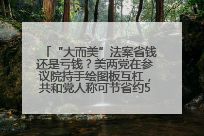“大而美”法案省钱还是亏钱？美两党在参议院持手绘图板互杠，共和党人称可节省约5000亿美元，民主党人称将增加4.45万亿美元赤字