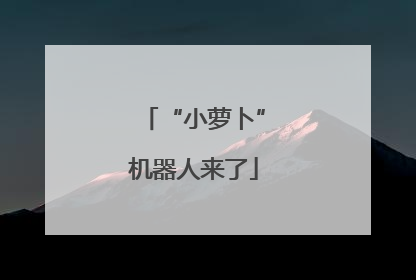 “小萝卜”机器人来了