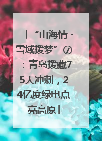 “山海情・雪域援梦”⑦：青岛援藏75天冲刺，24亿度绿电点亮高原