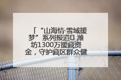 “山海情·雪域援梦”系列报道⑪ 潍坊1300万援藏资金，守护藏区群众健康“最后一公里”