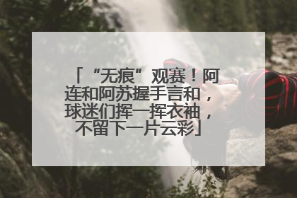“无痕”观赛！阿连和阿苏握手言和，球迷们挥一挥衣袖，不留下一片云彩