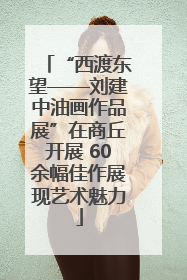 “西渡东望——刘建中油画作品展”在商丘开展 60余幅佳作展现艺术魅力
