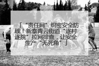 “责任网”织密安全防线！新泰青云街道“逐村逐院”拉网排查，让安全生产“无死角”