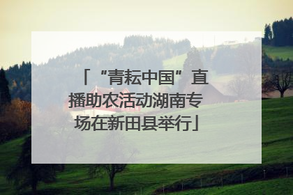 “青耘中国”直播助农活动湖南专场在新田县举行