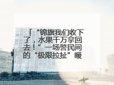 “锦旗我们收下了，水果千万拿回去！”一场警民间的“极限拉扯”暖了整个城