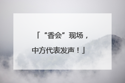 “香会”现场，中方代表发声！