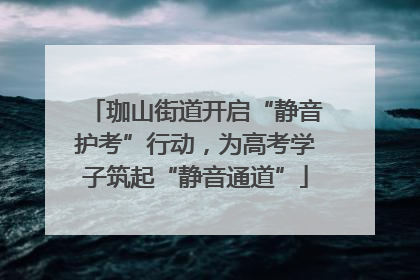 珈山街道开启“静音护考”行动，为高考学子筑起“静音通道”