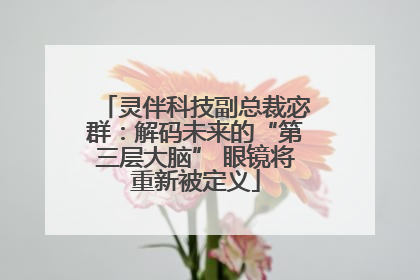 灵伴科技副总裁宓群：解码未来的“第三层大脑” 眼镜将重新被定义