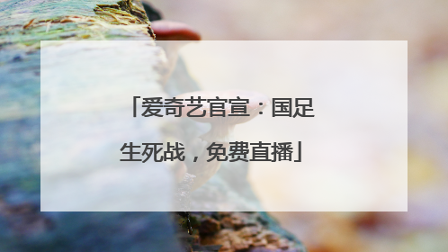 爱奇艺官宣：国足生死战，免费直播