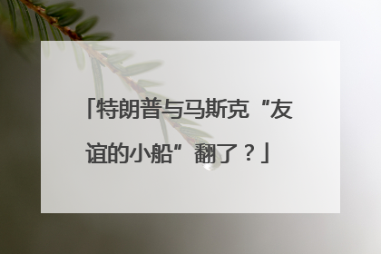 特朗普与马斯克“友谊的小船”翻了？