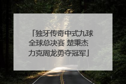 独牙传奇中式九球全球总决赛 楚秉杰力克周龙勇夺冠军