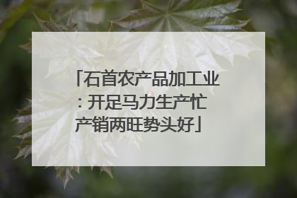 石首农产品加工业：开足马力生产忙 产销两旺势头好