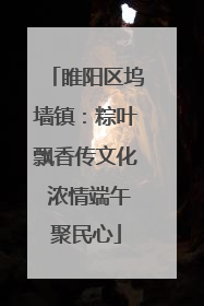 睢阳区坞墙镇：粽叶飘香传文化 浓情端午聚民心