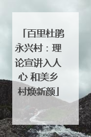 百里杜鹃永兴村：理论宣讲入人心 和美乡村焕新颜