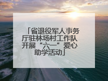 省退役军人事务厅驻林场村工作队开展“六一”爱心助学活动