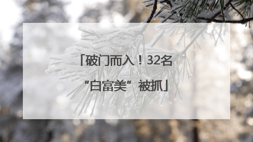破门而入！32名“白富美”被抓