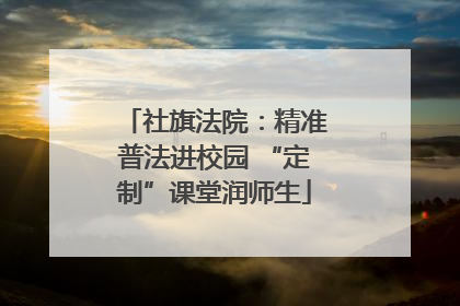 社旗法院：精准普法进校园 “定制”课堂润师生