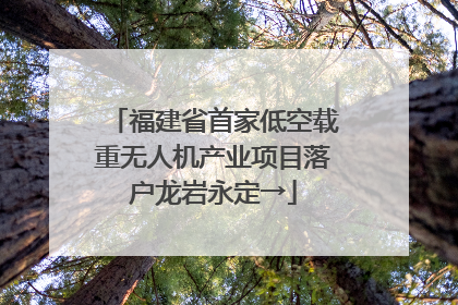 福建省首家低空载重无人机产业项目落户龙岩永定→