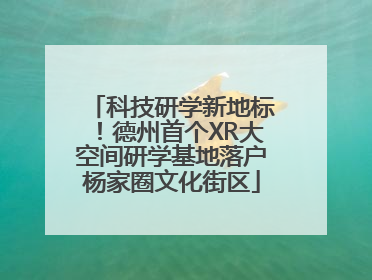 科技研学新地标！德州首个XR大空间研学基地落户杨家圈文化街区