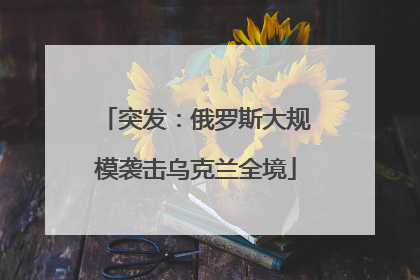 突发：俄罗斯大规模袭击乌克兰全境