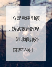 立足党建引领，铸就教育辉煌——河北联邦外国语学校