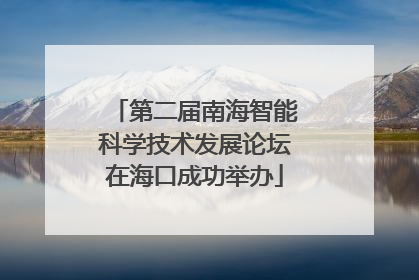 第二届南海智能科学技术发展论坛在海口成功举办