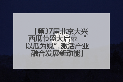 第37届北京大兴西瓜节盛大启幕 “以瓜为媒”激活产业融合发展新动能