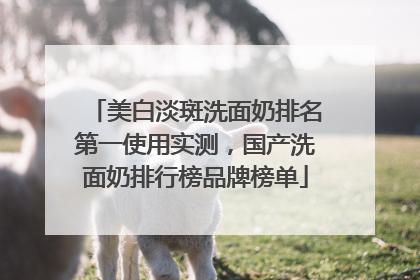 美白淡斑洗面奶排名第一使用实测，国产洗面奶排行榜品牌榜单