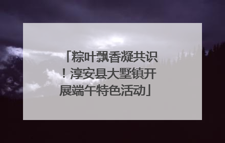 粽叶飘香凝共识！淳安县大墅镇开展端午特色活动