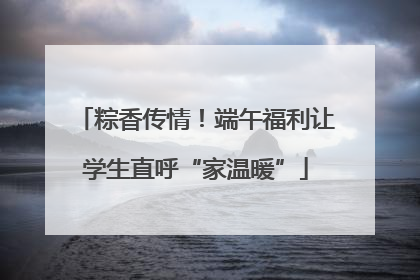 粽香传情！端午福利让学生直呼“家温暖”
