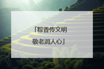 粽香传文明 敬老润人心