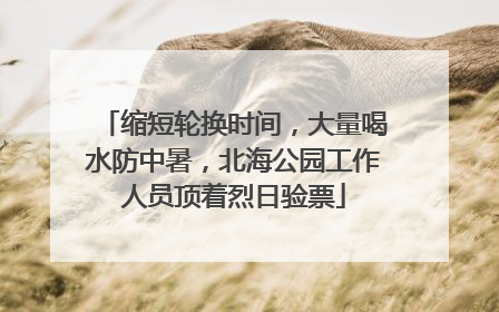 缩短轮换时间，大量喝水防中暑，北海公园工作人员顶着烈日验票