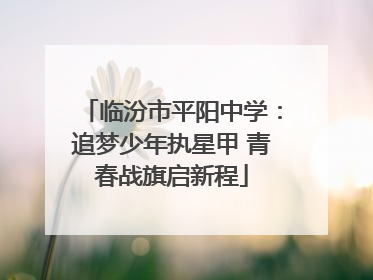 临汾市平阳中学：追梦少年执星甲 青春战旗启新程
