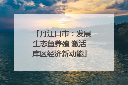 丹江口市：发展生态鱼养殖 激活库区经济新动能