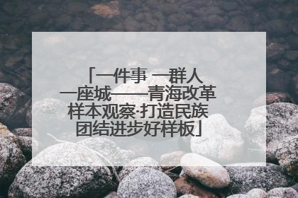 一件事 一群人 一座城——青海改革样本观察·打造民族团结进步好样板
