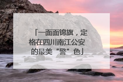 一面面锦旗，定格在四川南江公安的最美“警”色