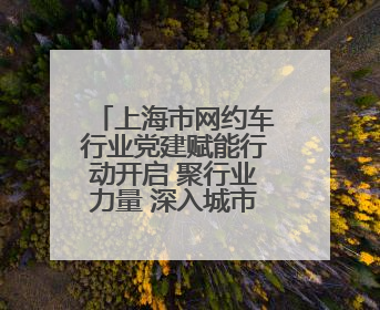 上海市网约车行业党建赋能行动开启 聚行业力量 深入城市服务