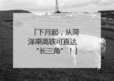 下月起，从菏泽乘高铁可直达“长三角”！