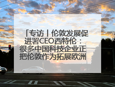 专访丨伦敦发展促进署CEO西特伦：很多中国科技企业正把伦敦作为拓展欧洲市场的门户