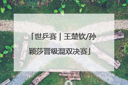 世乒赛｜王楚钦/孙颖莎晋级混双决赛