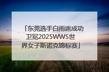 东莞选手白雨露成功卫冕2025WWS世界女子斯诺克锦标赛