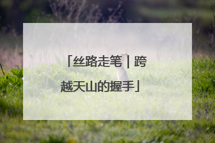 丝路走笔｜跨越天山的握手