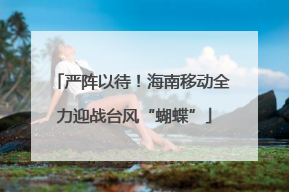 严阵以待！海南移动全力迎战台风“蝴蝶”