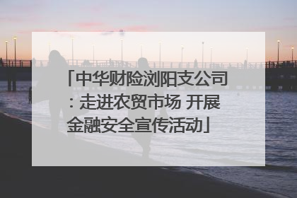 中华财险浏阳支公司：走进农贸市场 开展金融安全宣传活动