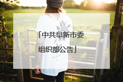 中共阜新市委组织部公告
